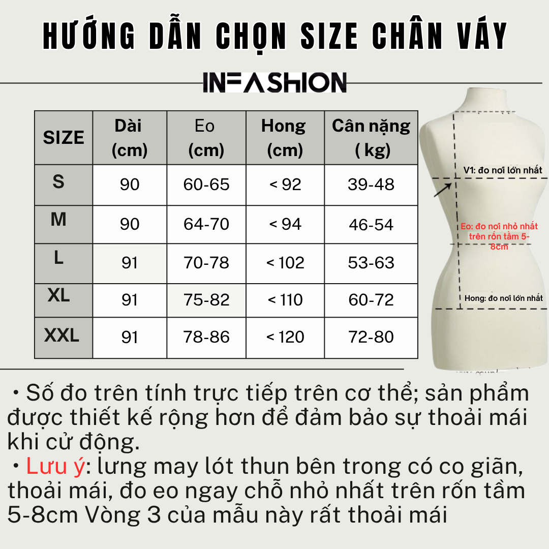  Chân váy đắp chéo 3 tầng 