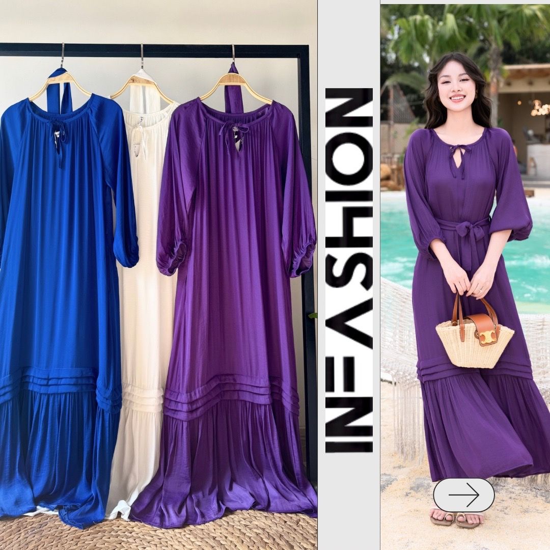  Đầm đuôi cá tay lửng 