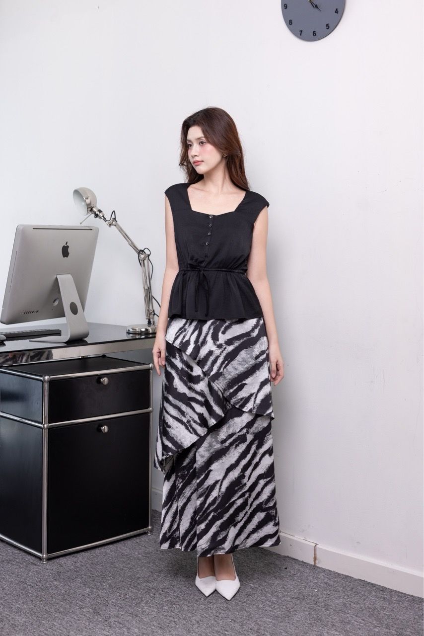  Áo sát nách rút dây eo 