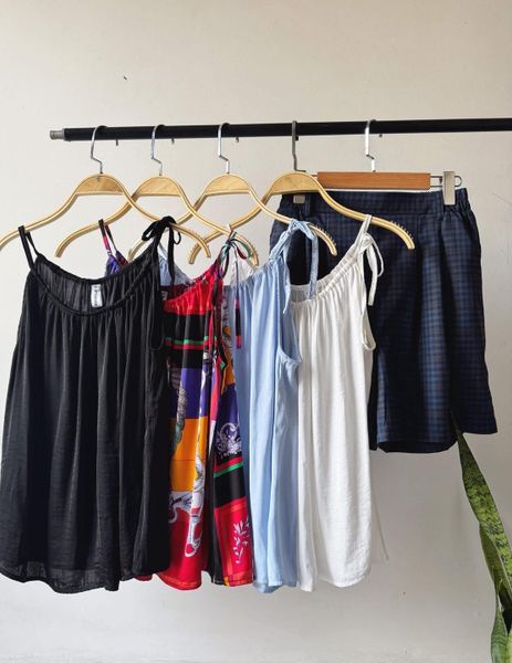  Áo dây cột nơ vai 