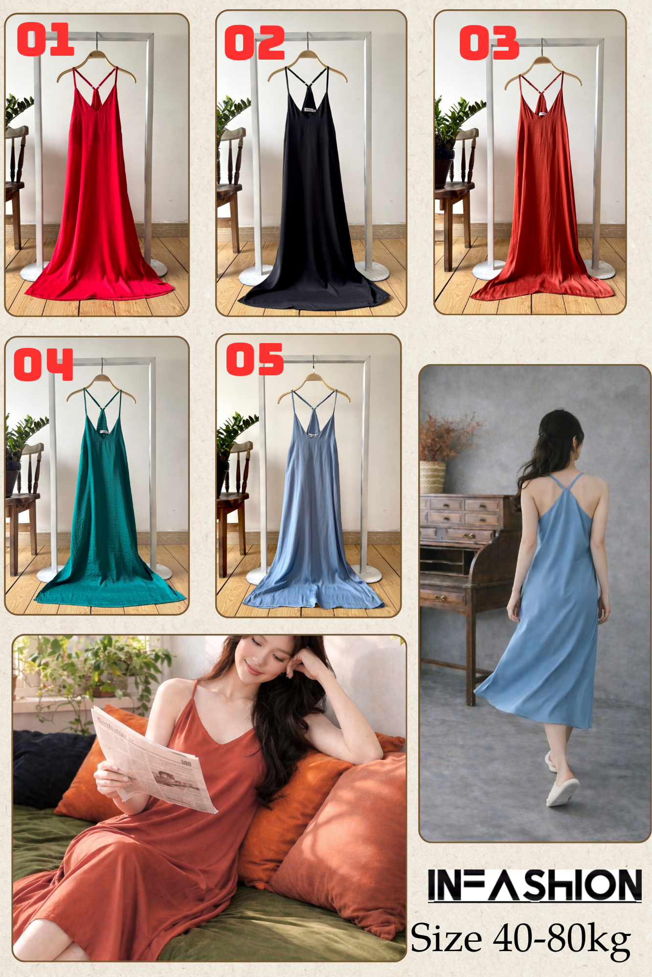  Đầm dây yếm xẻ 