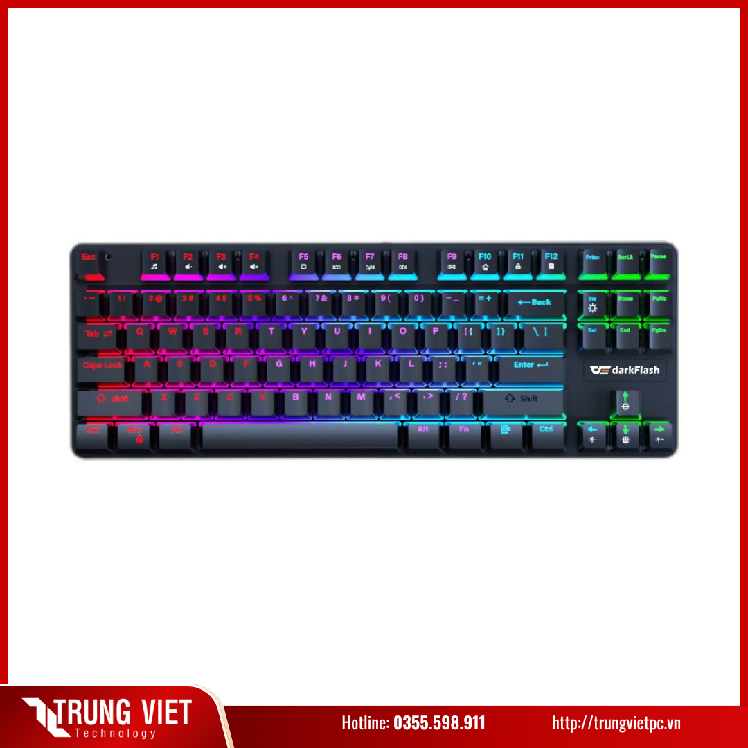  BÀN PHÍM CƠ CÓ DÂY DARKFLASH G87 BLACK 
