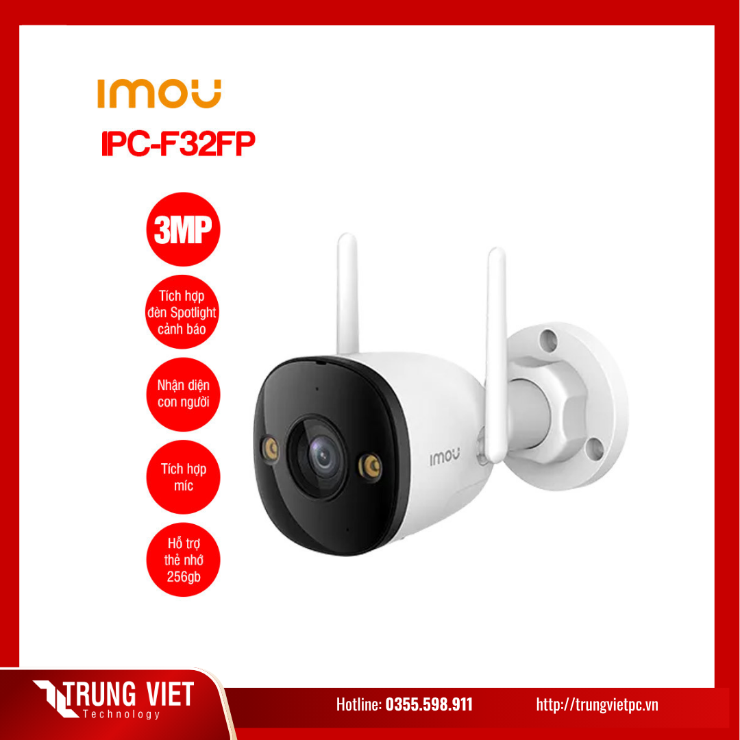  Camera Wifi ngoài trời IMOU IPC- F32FP 3MP 