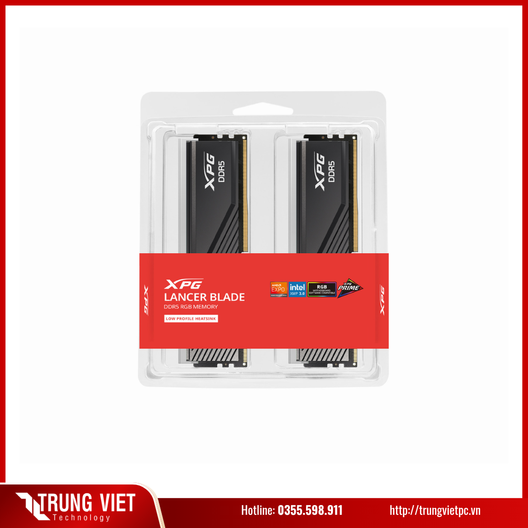  Ram Adata XPG Lancer Blade RGB Black 32GB | 16x2, DDR5, 6000MHz 