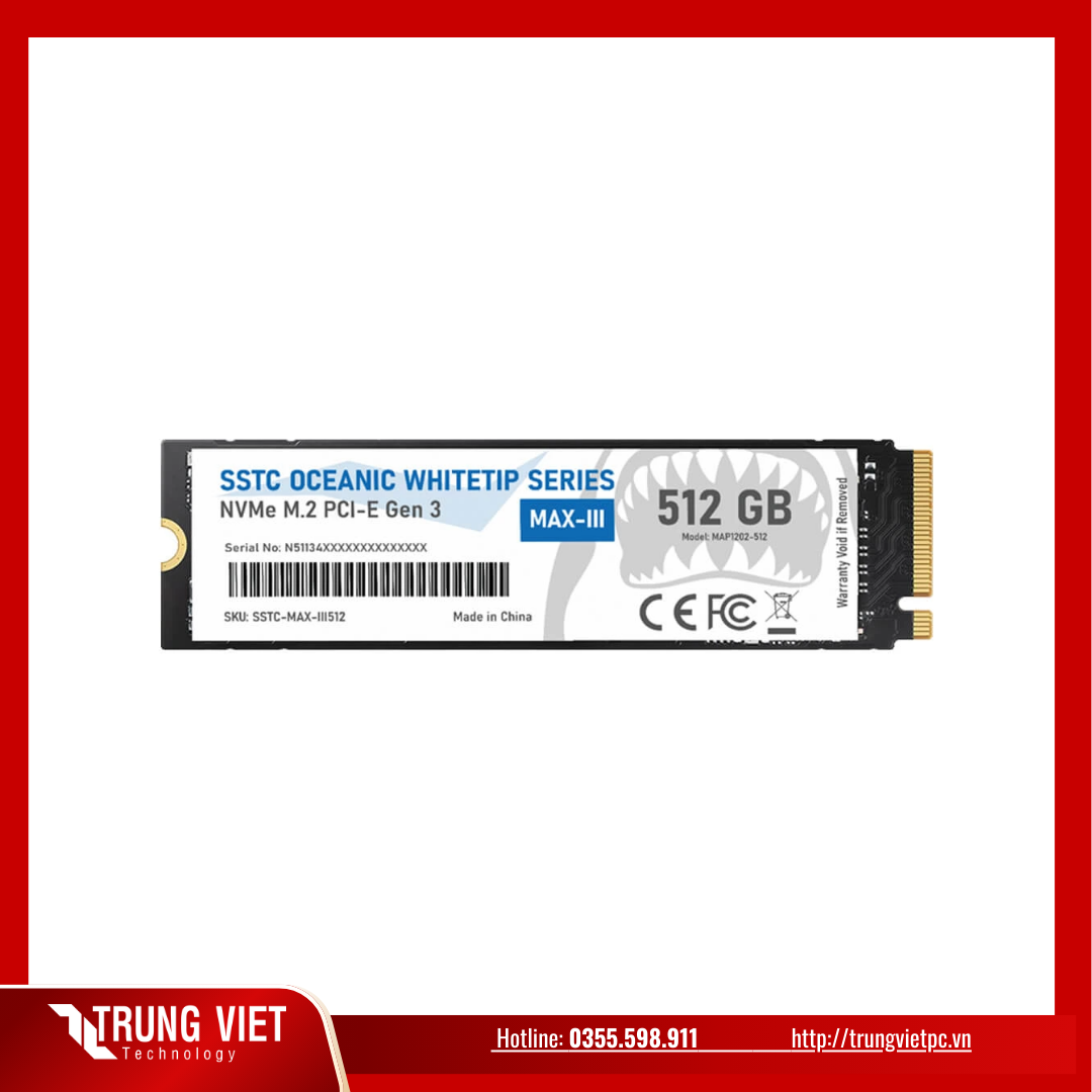  Ổ Cứng SSD SSTC Oceanic Whitetip MAX III 512GB M.2 NVME GEN3 