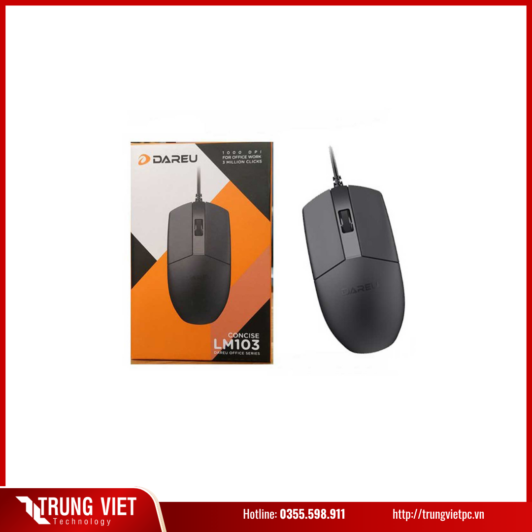  Chuột máy tính DAREU LM103 (Black) 