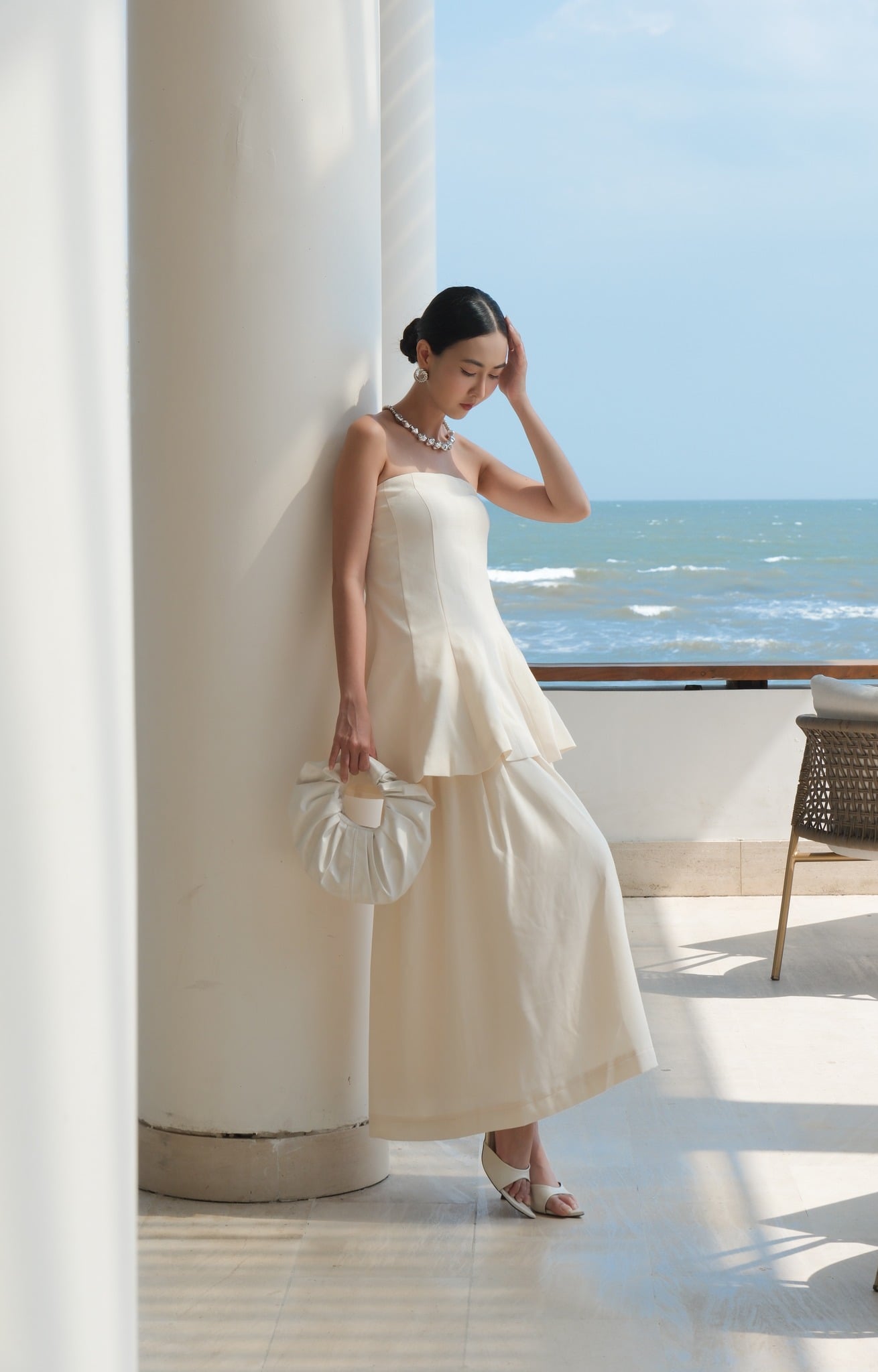 Chân Váy Midi Pleated