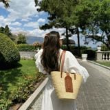  Túi Cói Quai Da Thời Trang Chu Du - Large Basket Bag 