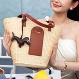  Túi Cói Quai Da Thời Trang Chu Du - Large Basket Bag 