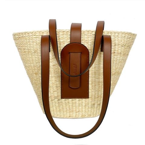  Túi Cói Quai Da Thời Trang Chu Du - Large Basket Bag 