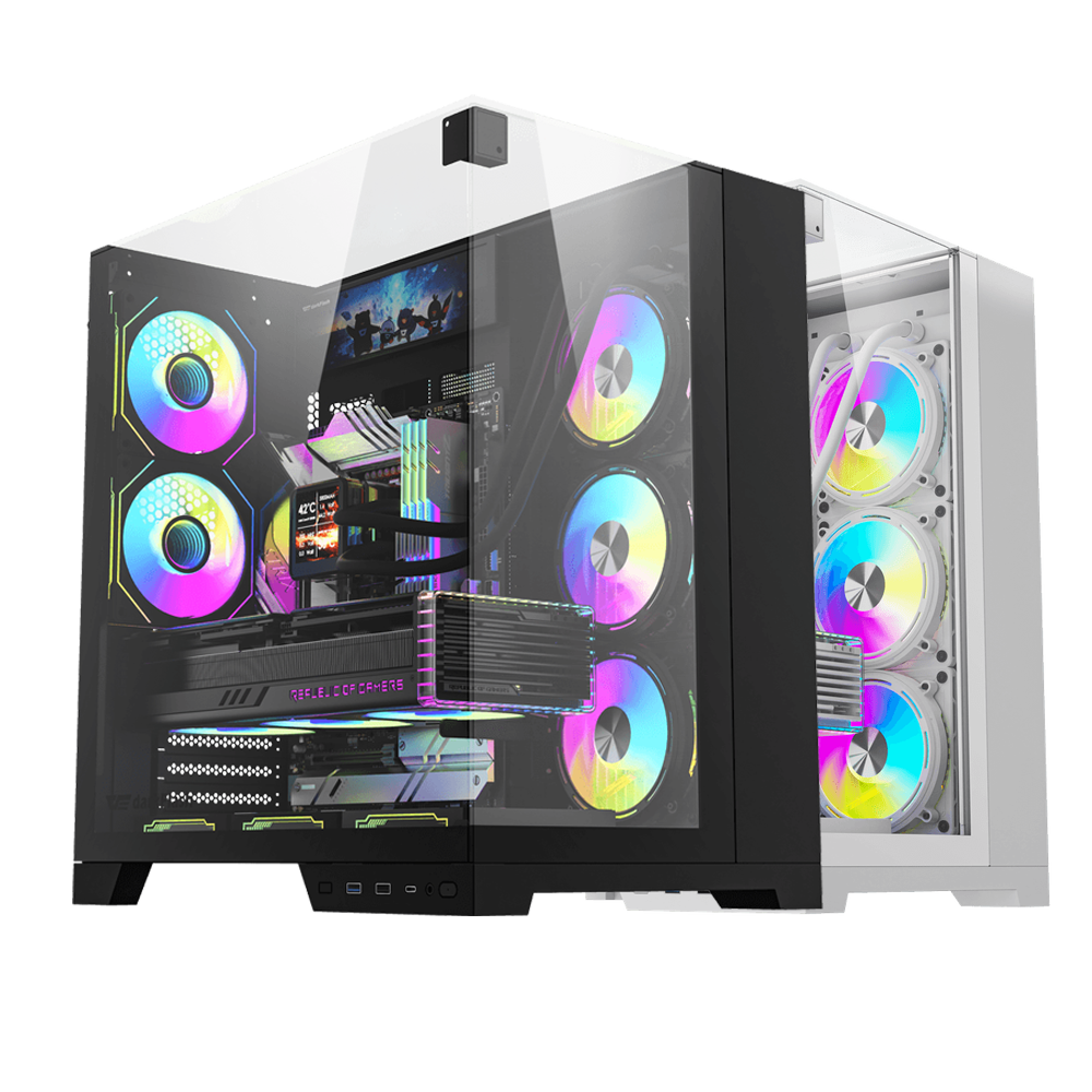 VỎ CASE MÁY TÍNH DARKFLASH TH285 PLUS ATX BLACK - WHITE