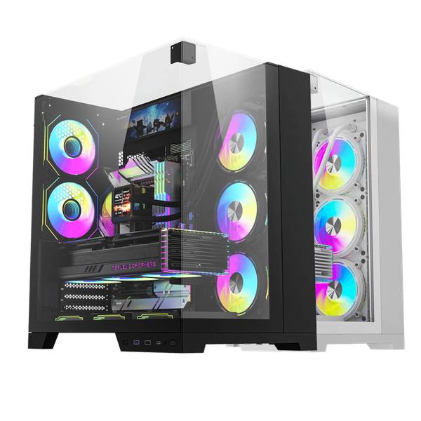  VỎ CASE MÁY TÍNH DARKFLASH TH285 PLUS ATX BLACK - WHITE 