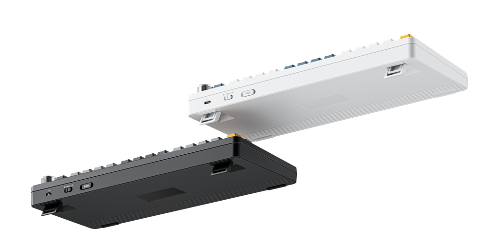 Bàn phím cơ Machenike K600-B82W Tri-mode RGB GR Silver Switch | Black - White