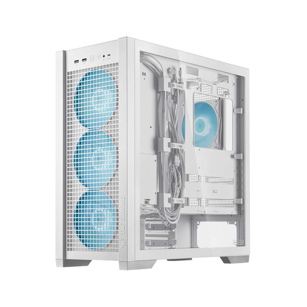 Vỏ Case ASUS TUF Gaming GT302 ARGB (EATX/ Màu Đen - Trắng / Kèm Sẵn 4 Fan)