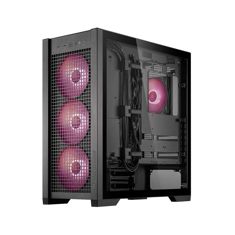 Vỏ Case ASUS TUF Gaming GT302 ARGB (EATX/ Màu Đen - Trắng / Kèm Sẵn 4 Fan)