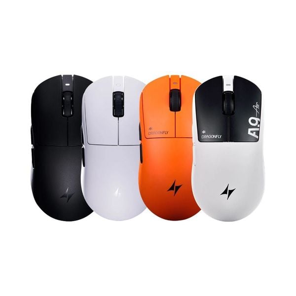  Chuột ATK A9 Air+ Black - White - Sunset Orange - Shadow White 