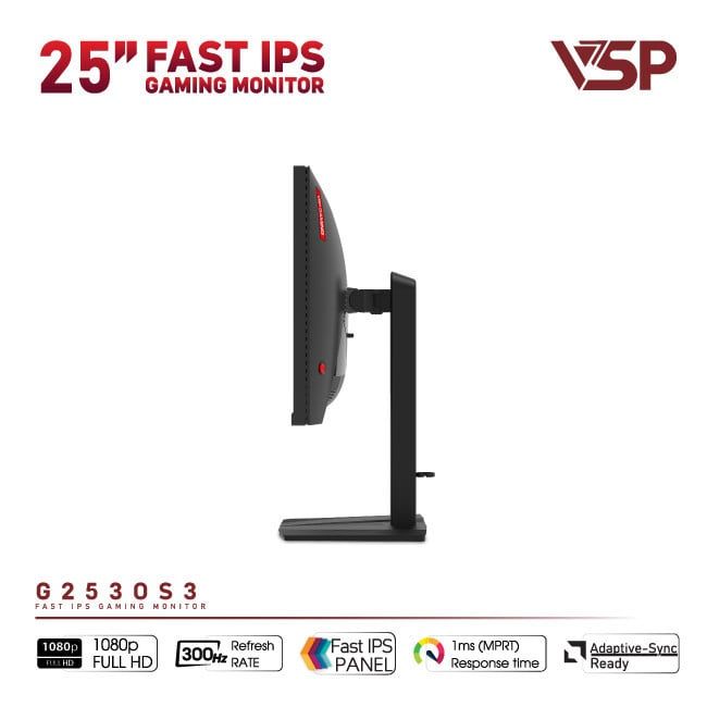 Màn Hình Gaming VSP G2530S3 (24.5 inch / Fast IPS / FHD / 300Hz / 1ms)