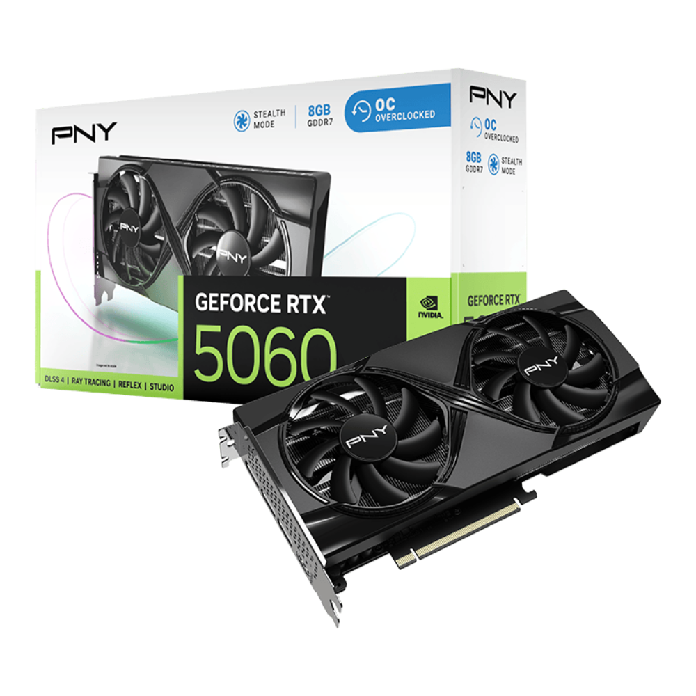 Card màn hình PNY GeForce RTX 5060 Dual Fan OC 8GB