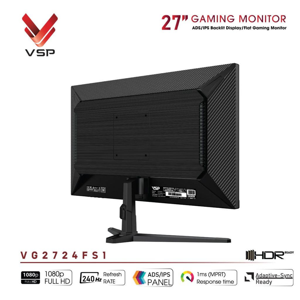 Màn Hình VSP VG2724FS1 (27 inch / Fast IPS / FHD / 240Hz / 1ms)