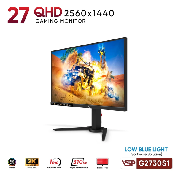  Màn Hình Gaming VSP G2730QS1 (27 inch / IPS / 2K QHD / 310Hz / 1ms) 