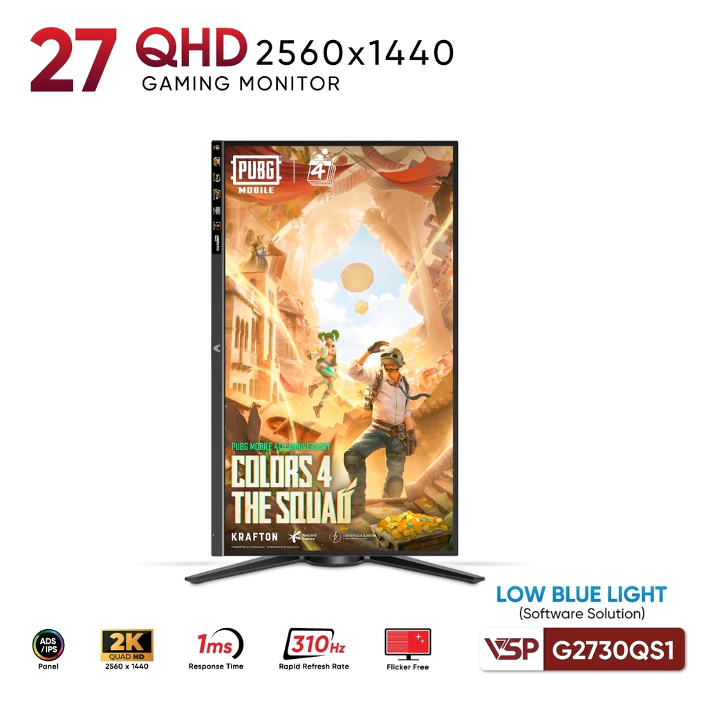 Màn Hình Gaming VSP G2730QS1 (27 inch / IPS / 2K QHD / 310Hz / 1ms)