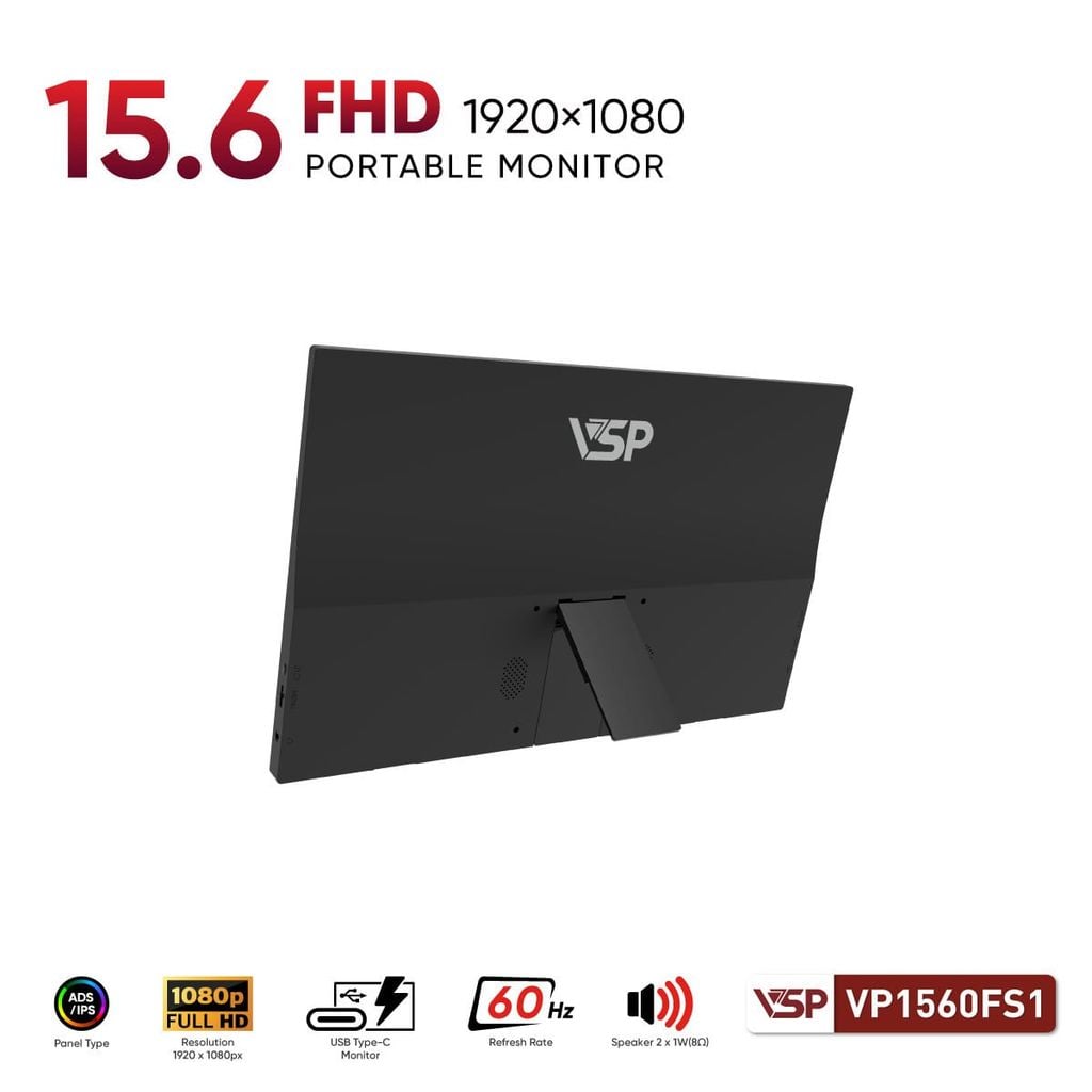 Màn Hình Portable VSP VP1560FS1 (15.6inch / IPS / ELED / FHD / 60Hz / non-Touch)