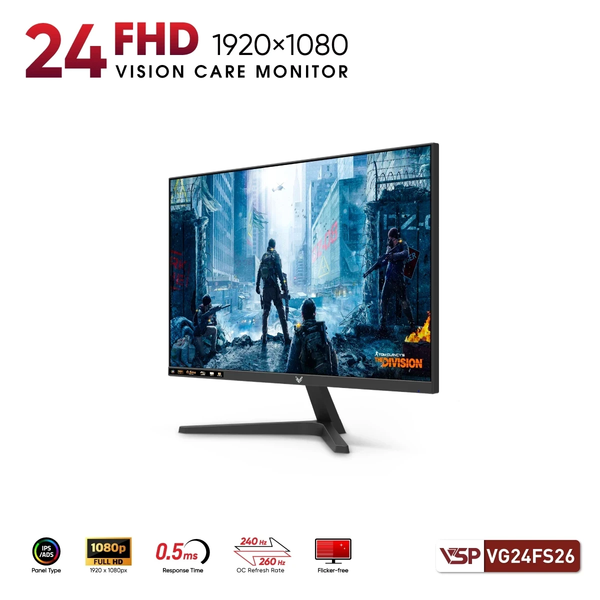  Màn Hình VSP VG24FS26 (24 inch / IPS / FHD / 260Hz / 0.5ms) 