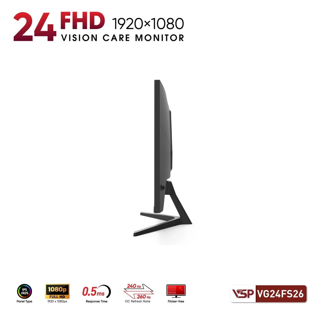 Màn Hình VSP VG24FS26 (24 inch / IPS / FHD / 260Hz / 0.5ms)