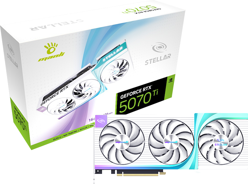 Card đồ hoạ Manli Stellar GeForce RTX 5070 Ti OC 16GB GDDR7