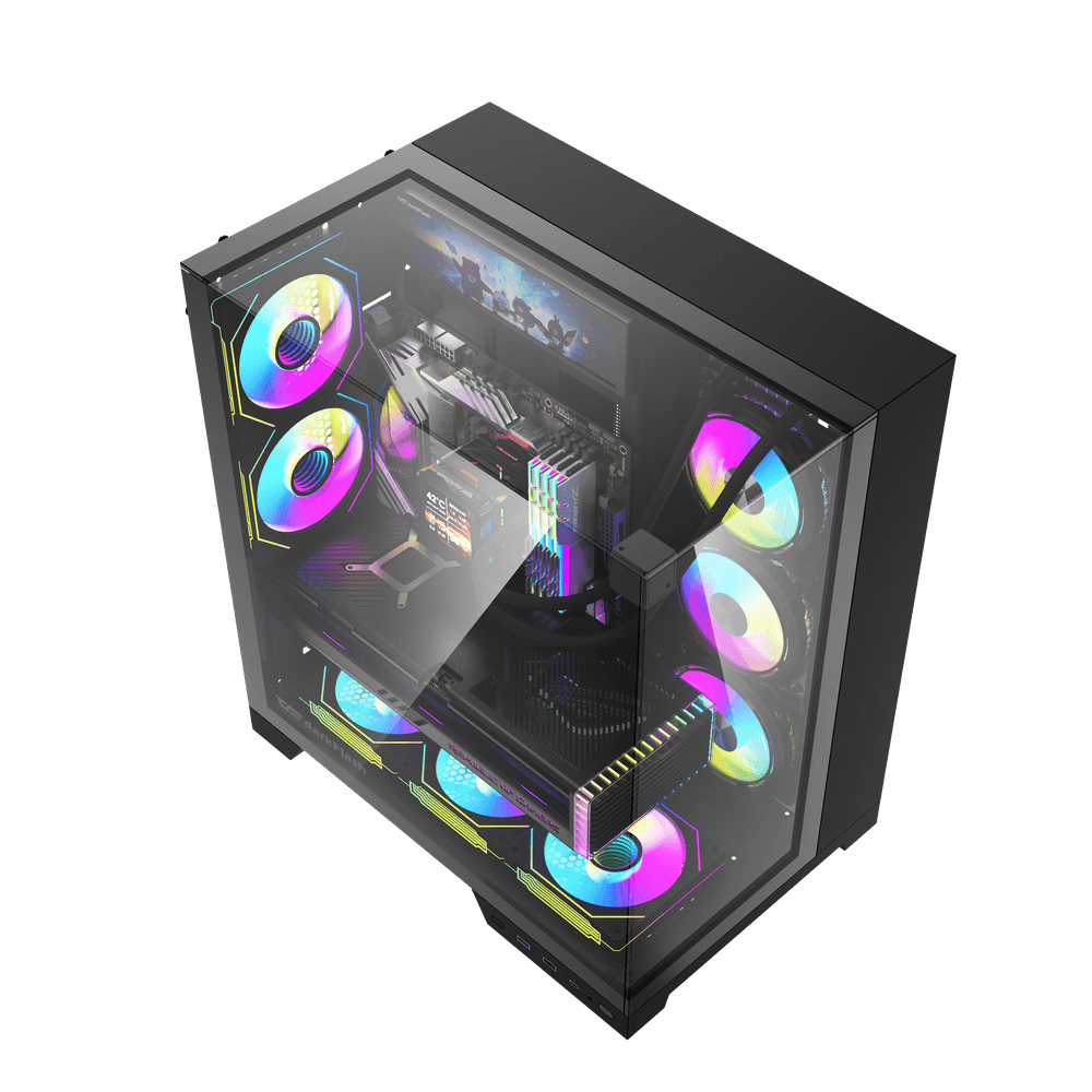 VỎ CASE MÁY TÍNH DARKFLASH TH285 PLUS ATX BLACK - WHITE