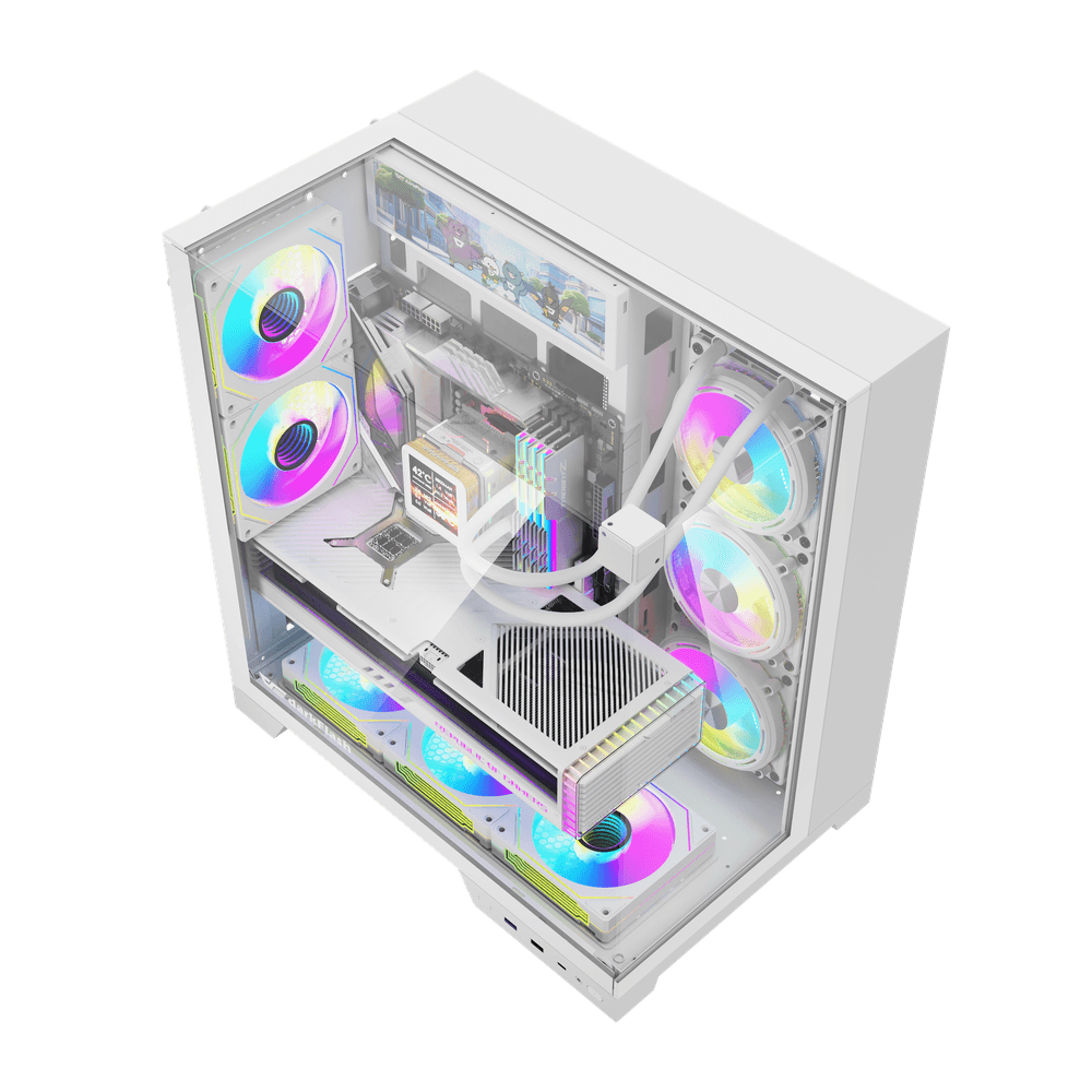 VỎ CASE MÁY TÍNH DARKFLASH TH285 PLUS ATX BLACK - WHITE