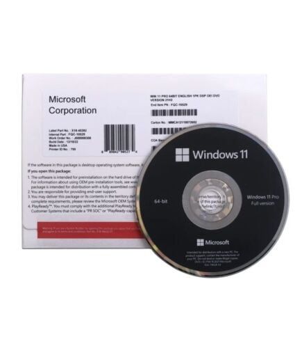  Phần mềm Windows Pro 11 64Bit Eng Intl 1pk DSP OEI DVD - Hàng chính hãng 