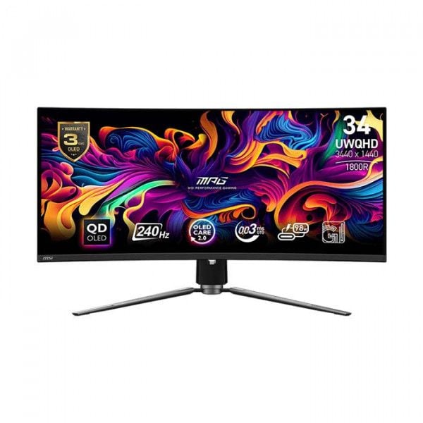  Màn Hình MSI MPG 341CQPX QD-OLED 34 Inch/ UWQHD/ QD-OLED/ 240Hz/ 0.03ms 