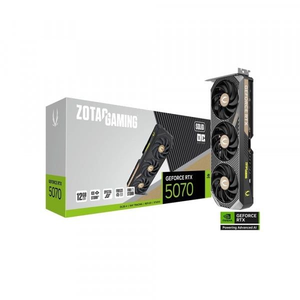  Card màn hình Zotac Gaming RTX 5070 Solid OC 12GB (GDDR7, 192-bit) 