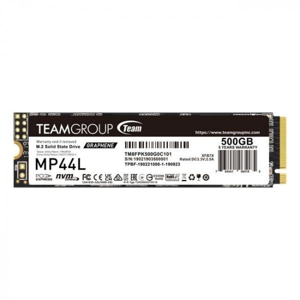Ổ cứng SSD Teamgroup MP44L 500GB M.2 2280 PCIe 4.0x4 (Đọc 5000MB/s, Ghi 2500MB/s)