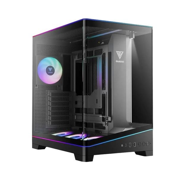  Vỏ case Gamdias ATLAS P6 CG (ATX, Black, 4 Fan ARGB) 