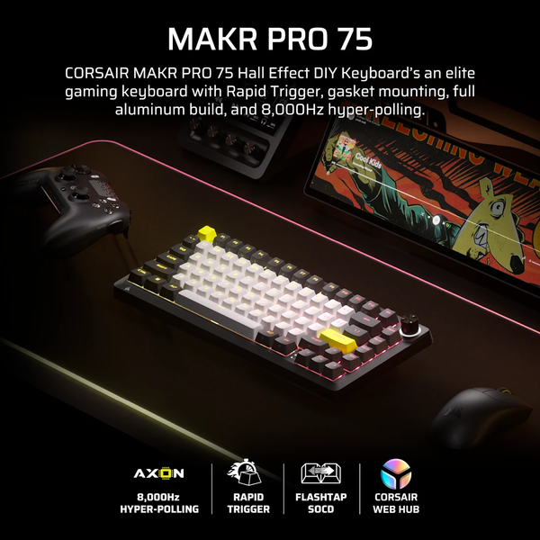 Bàn phím Corsair MAKR PRO 75 75 Hall Effect DIY CH-91CE21G-NA2