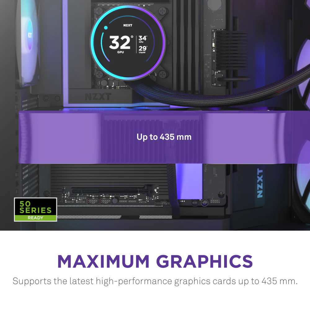 CASE NZXT H9 FLOW RGB PLUS (2025) ALL BLACK - WHITE