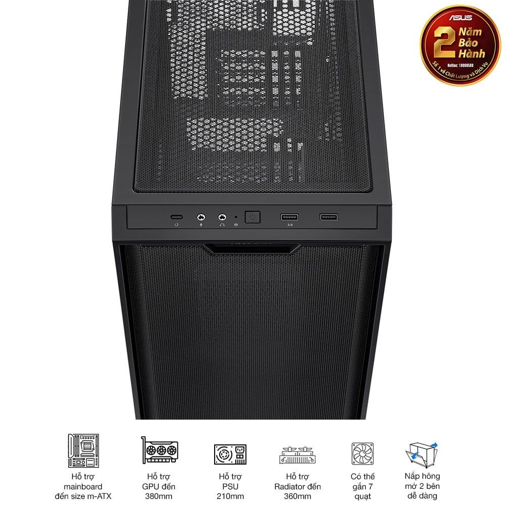 Vỏ Case ASUS A21 Black - White (M-atx)