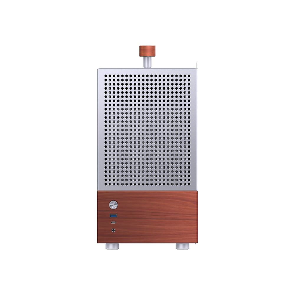 Vỏ Case JONSBO Mini T6 Black Wood - Silver Wood ( ITX, Đen)