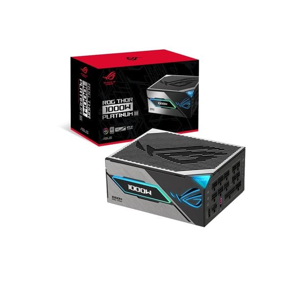 Nguồn máy tính ASUS ROG THOR 1000P3 (1000W, ATX 3.1, PCIe 5.0, 80 Plus Plantinum, Full Modular, 10 năm bảo hành) 