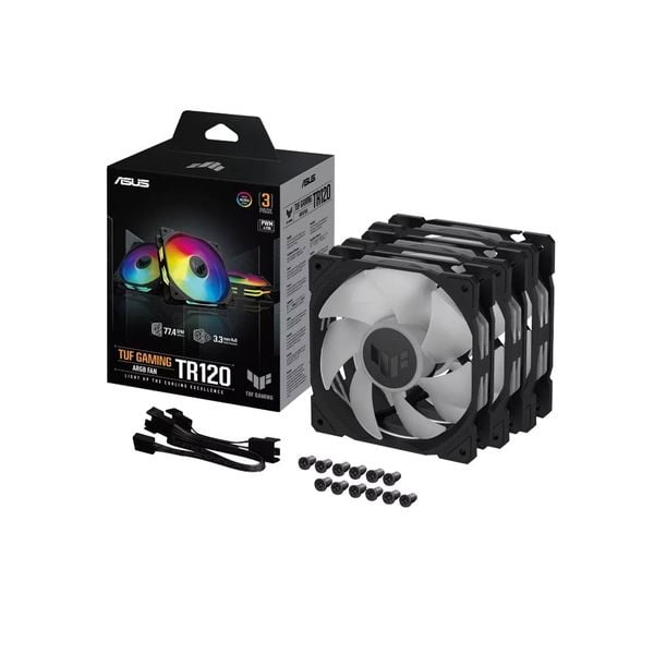  Bộ 3 quạt tản nhiệt ASUS TUF Gaming TR120 ARGB BLACK 