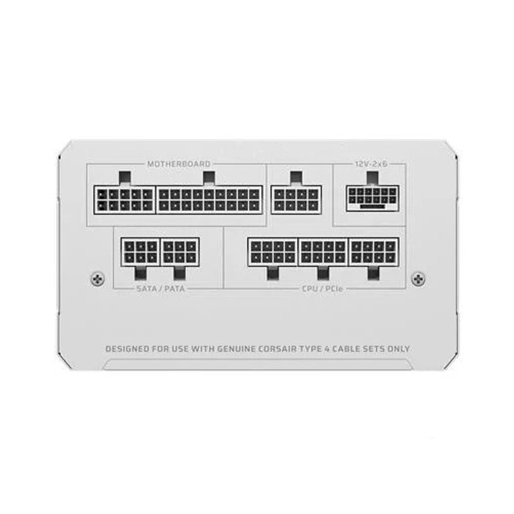 Nguồn máy tính Corsair RM1000e White ATX 3.1 Cybenetics Gold - Full Modul - CP-9020294-NA