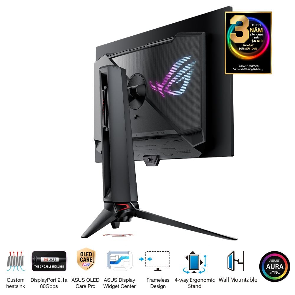 Màn Hình Gaming ASUS ROG Swift OLED PG27UCDM (26.5 inch - 4K - OLED - 240Hz - 0.03ms)