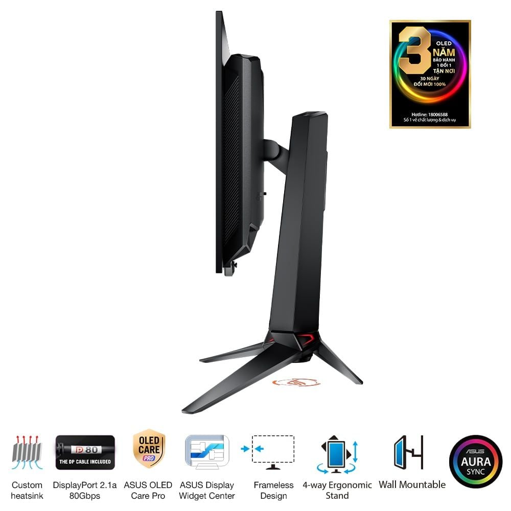 Màn Hình Gaming ASUS ROG Swift OLED PG27UCDM (26.5 inch - 4K - OLED - 240Hz - 0.03ms)
