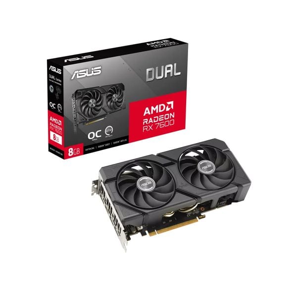  Card màn hình Asus Dual RX 7600 8GB EVO OC (DUAL-RX7600-O8G-EVO) 