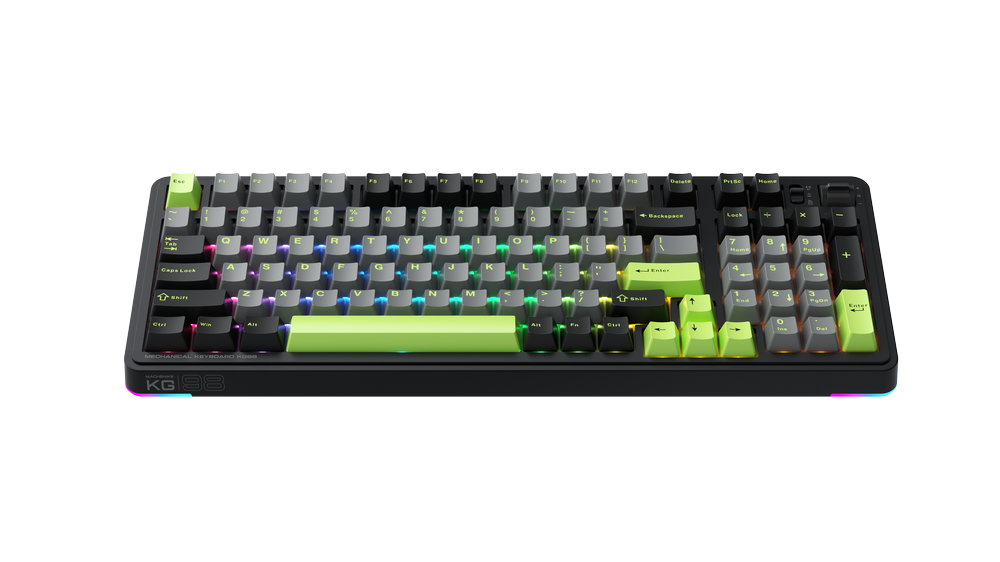 Bàn phím cơ Machenike KG98 Purple Gold switch | Black Green - White Blue