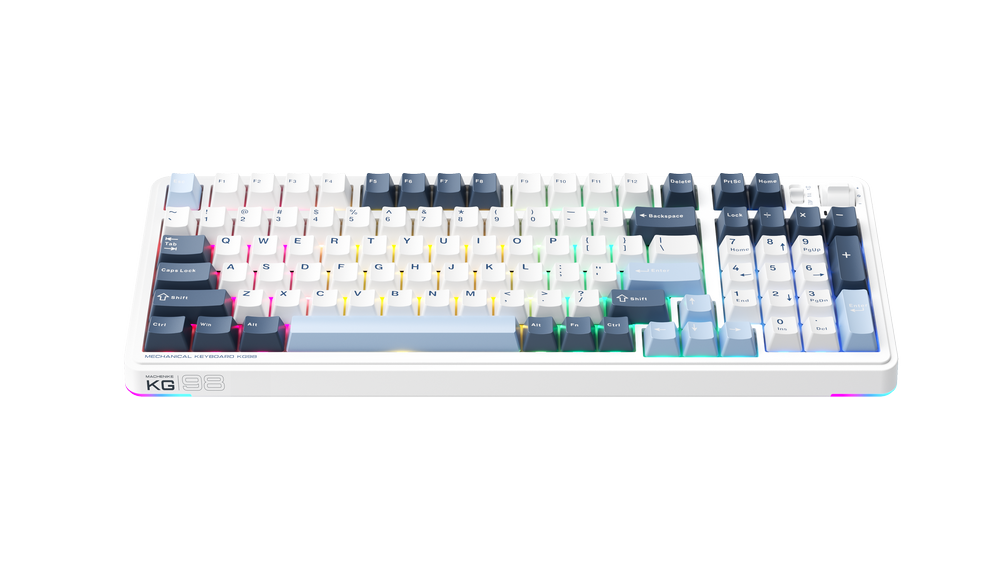 Bàn phím cơ Machenike KG98 Purple Gold switch | Black Green - White Blue