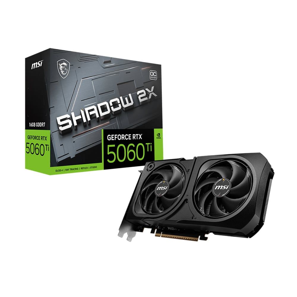 Card màn hình MSI RTX 5060 Ti 16GB SHADOW 2X OC PLUS