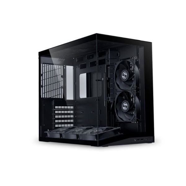  Vỏ case Lian Li O11D mini V2 Flow Black - White ( Sẵn 5 FAN không led) 